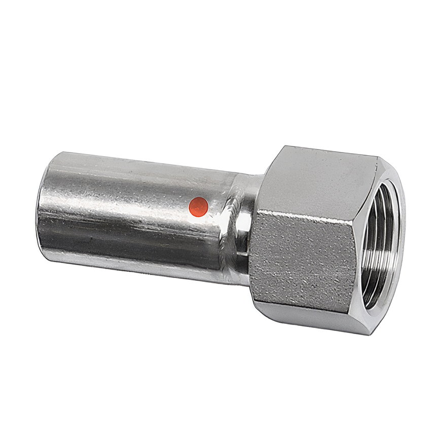 Sanha NiroTherm schroefkoppeling, spie x binnendraad, 15 mm x ½"