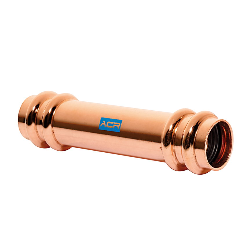 Sanha ACR Copper Press overschuifkoppeling, koper, 2x pers, 3/8", zak à 5 stuks