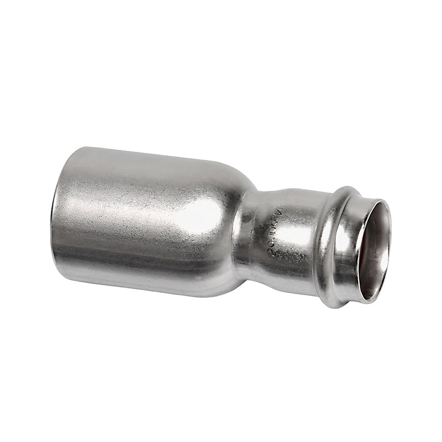 Sanha NiroSan verloopkoppeling, rvs 316L, spie x pers, 22 x 15 mm