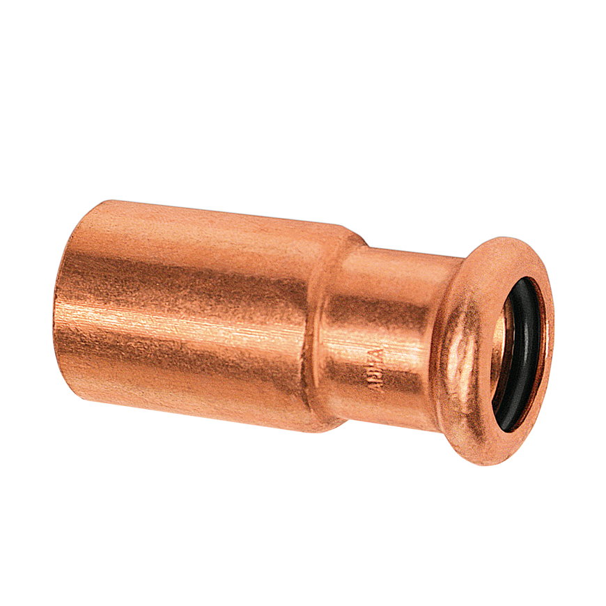 Sanha Press verloopkoppeling, koper, spie x pers, 28 x 22 mm