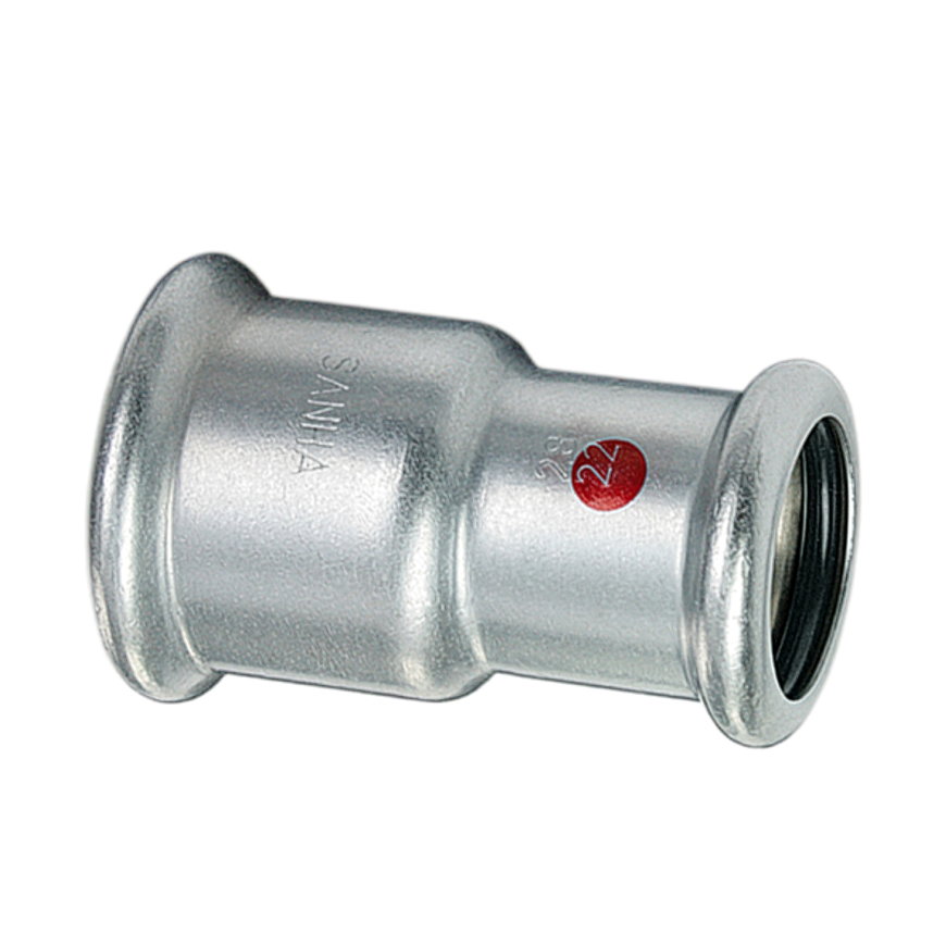 Sanha Therm verloopkoppeling, staal, 2x pers, 15 x 12 mm