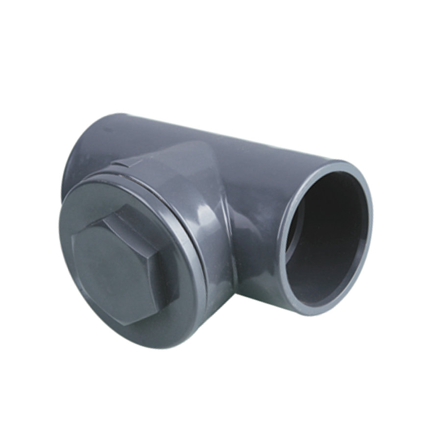 Pimtas pvc terugslagkleppen T-vorm 2x inwendig lijm EPDM