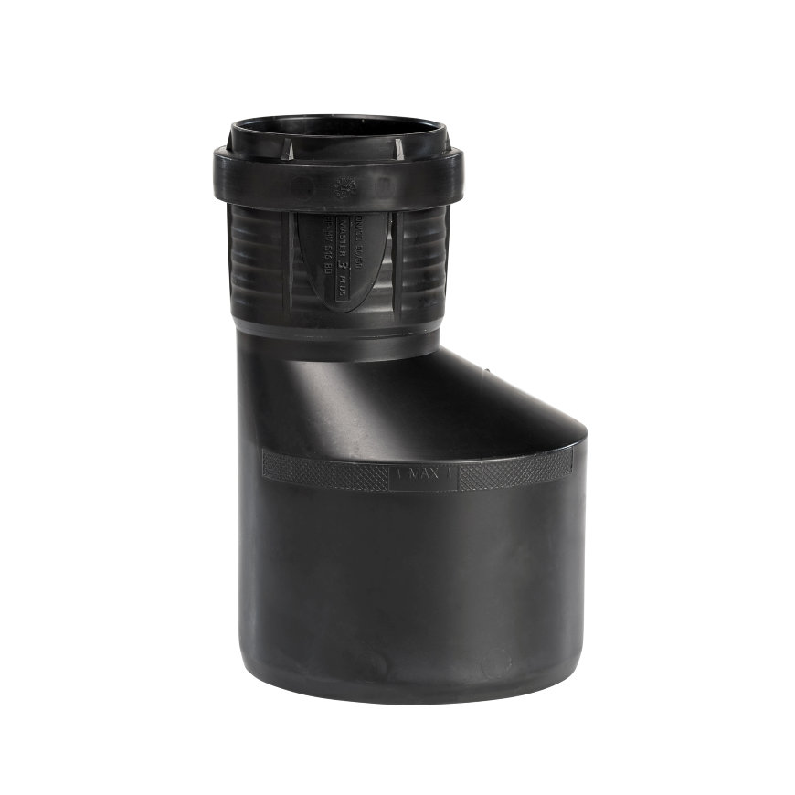 Pipelife Master3Plus lange PP-inzetverloopstukken zwart