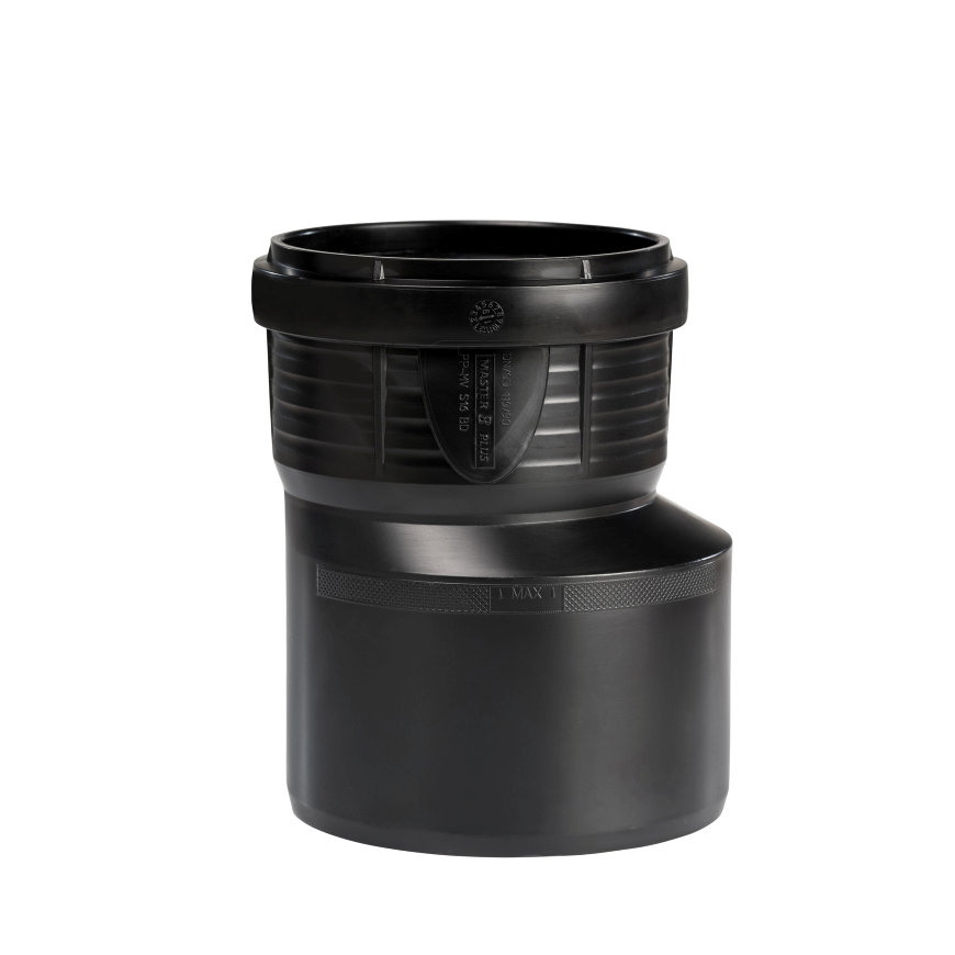 Pipelife Master3Plus lange PP-inzetverloopstukken zwart