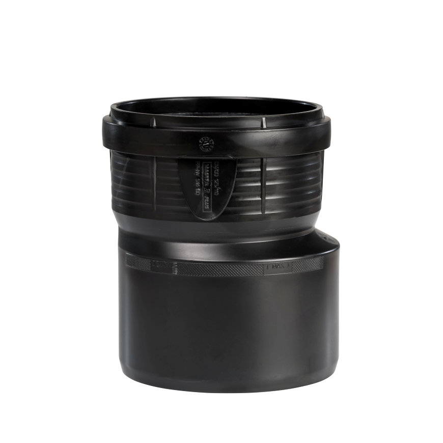 Pipelife Master3Plus lange PP-inzetverloopstukken zwart