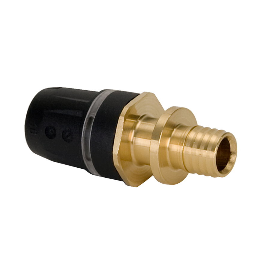 TECElogo - TECEflex overgangs koppeling, messing, ppsu, steek x pers, 20 mm / 20 mm flex