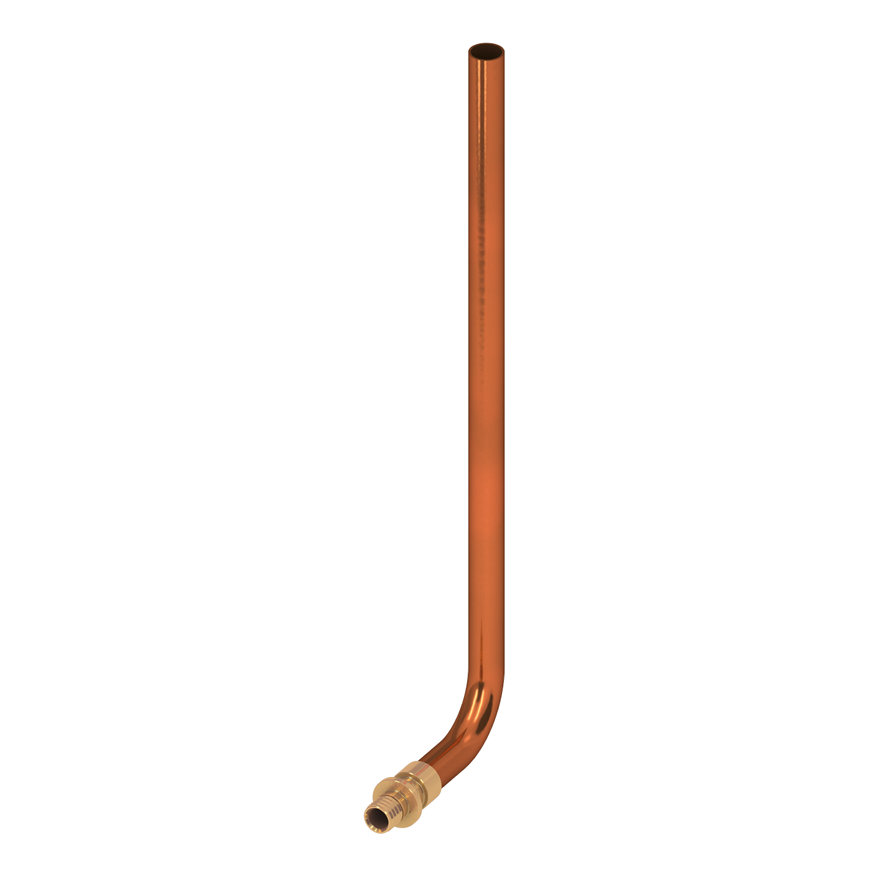 TECEflex overgangskoppeling, pers x soldeer / knel, 16 x 15 mm, l = 73 x 289 mm