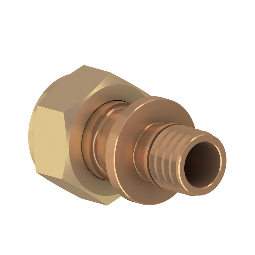 TECEflex overgangskoppeling, brons, pers x losse wartel, 32 mm x 1¼", vlakke dichting