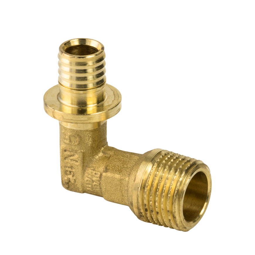 TECEflex draadknie 90°, messing, pers x buitendraad, 25 mm x 1"