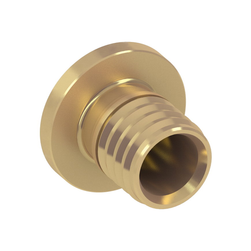TECEflex afsluitplug, messing, pers, 16 mm