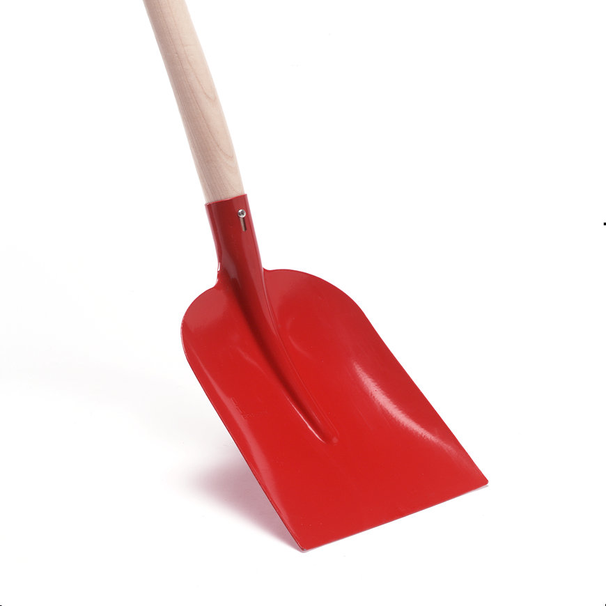 Talen Tools betonschop, gehard staal, 220 x 350 mm, rood, gewaxt essenhout steel 110 cm, T-greep