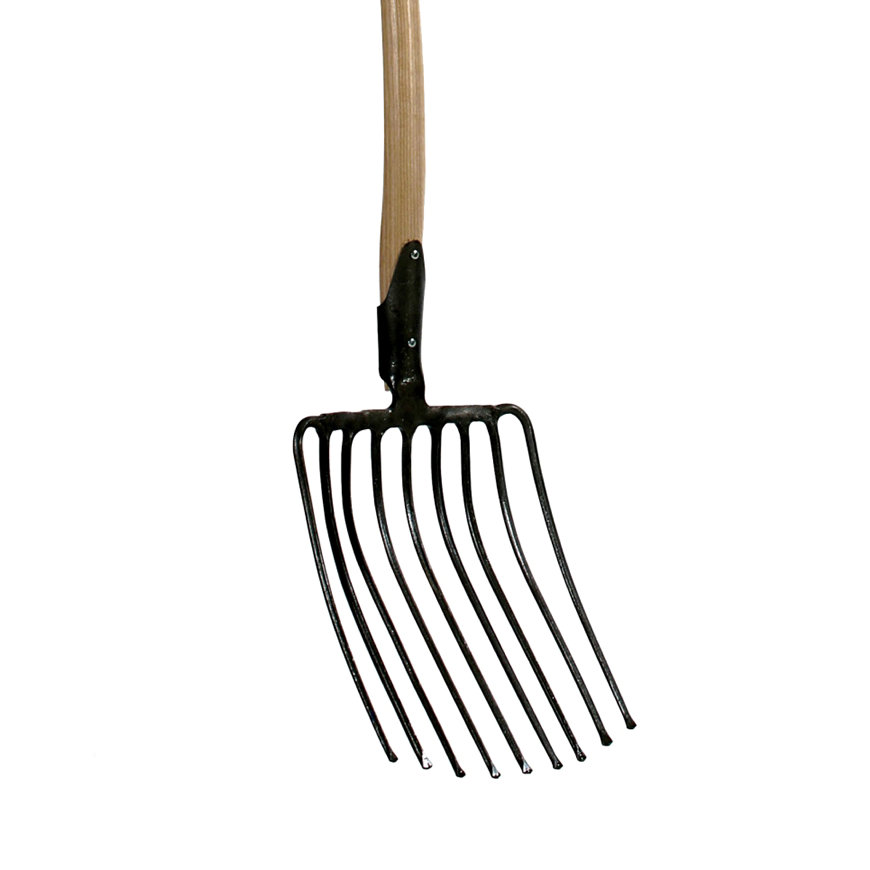 Talen Tools puinvork, 138 x 24,5 cm, 9-tands, steellengte 85 cm, D-handvat