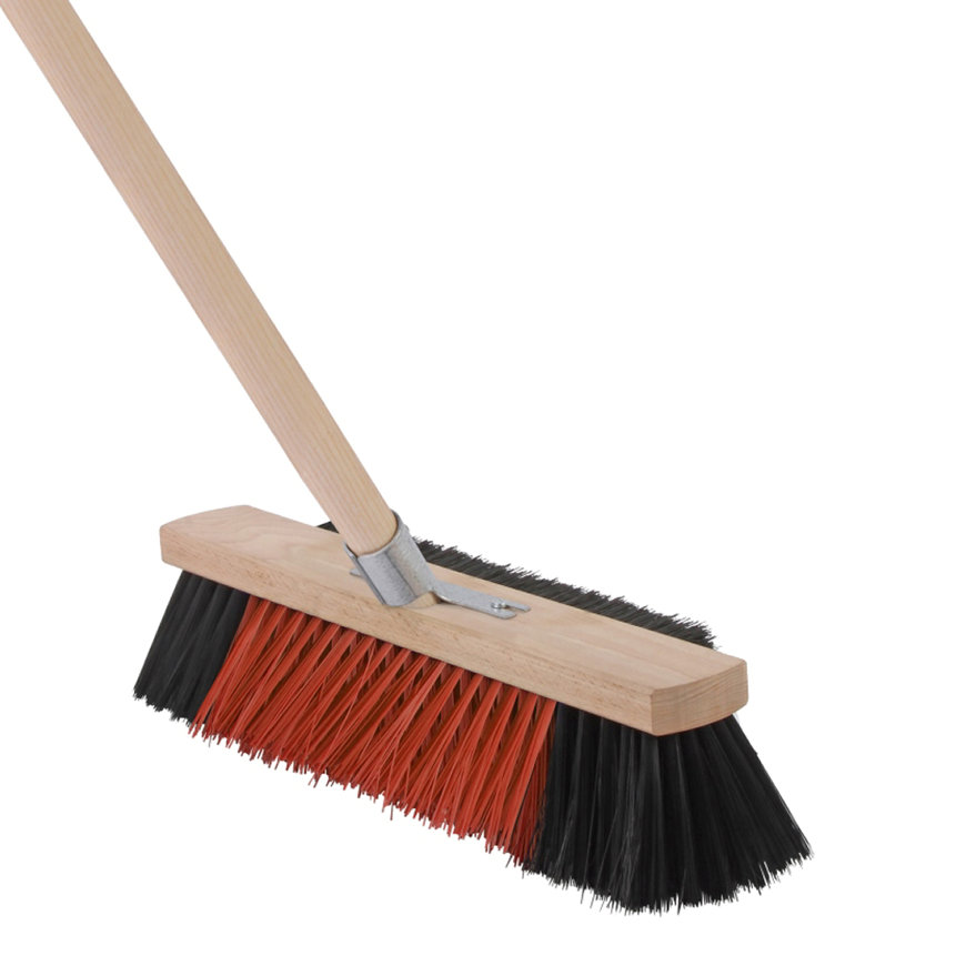 Talen Tools bezem, 3 in 1, kunststof haren, 40 cm, steel 160 cm