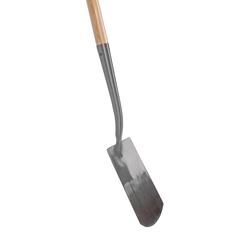 Talen Tools spade met hals, 160 x 275 mm, blank geslepen, essenhout met glasfiber kern, steel 76 cm
