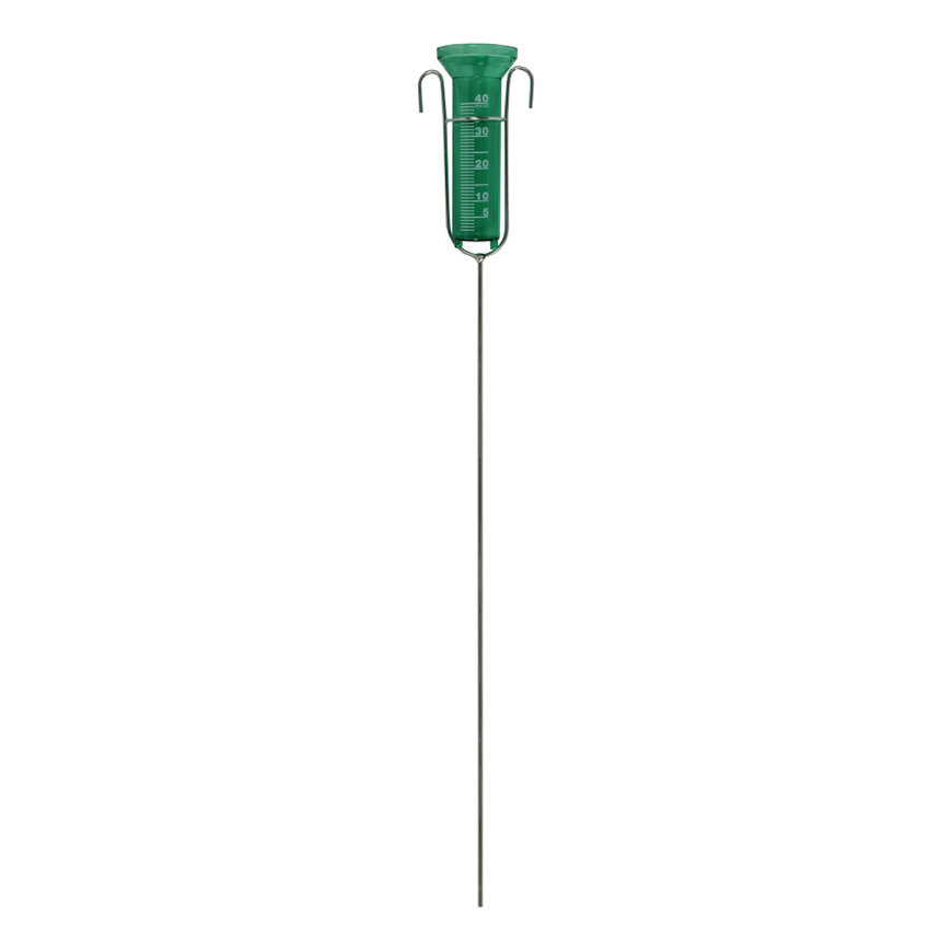 Talen Tools regenmeter met steel, lengte 95 cm, inhoud 40 ml