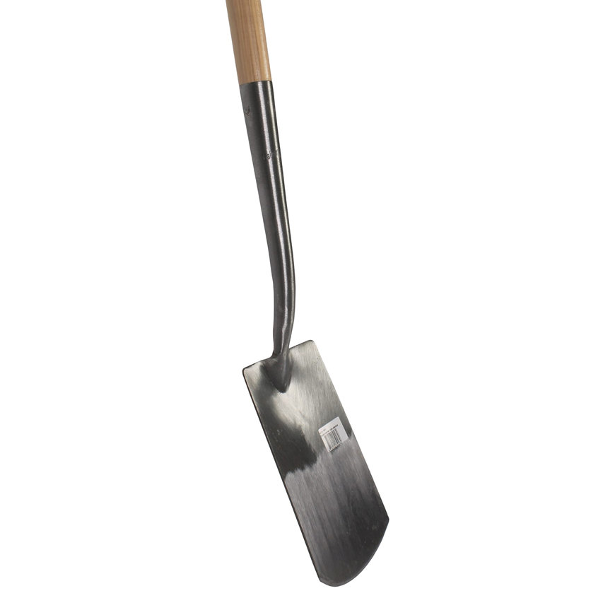 Talen Tools spade met hals, 160 x 275 mm, blank geslepen, essenhout steel 90 cm