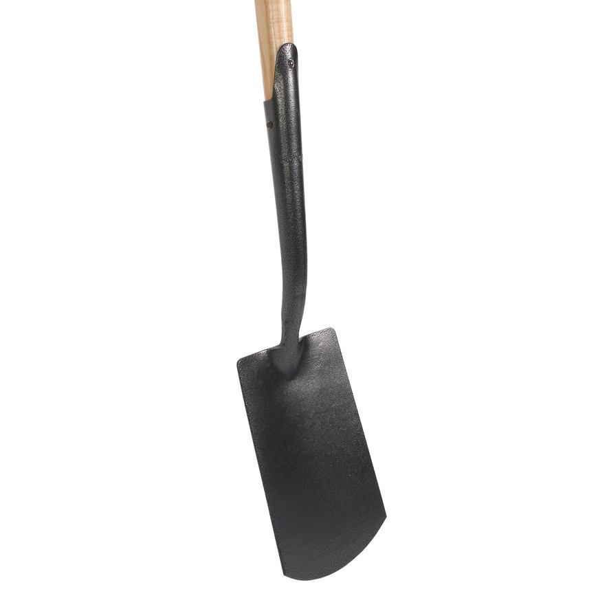 Talen Tools spade met hals, 160 x 275 mm, antraciet, gehard staal, essenhout steel 76 cm