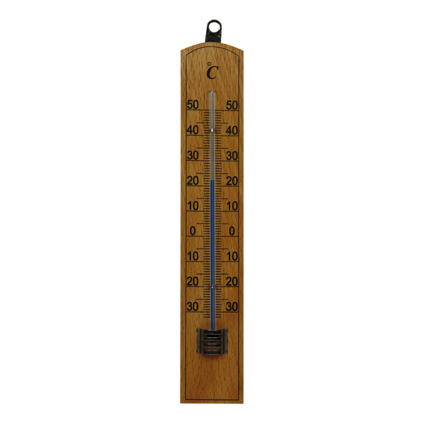 Talen Tools thermometer voor buiten, hout, 20 x 4 cm