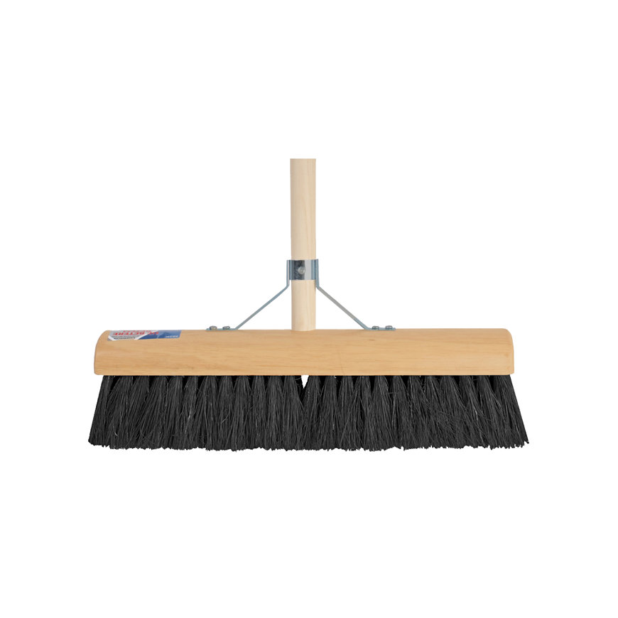 Talen Tools zaalveger, paardenhaarmengsel haren, 40 cm, steel 150 cm
