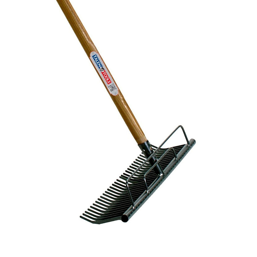 Talen Tools gazonhark, verzinkt staal, breedte 60 cm, 31-tands, steellengte 160 cm