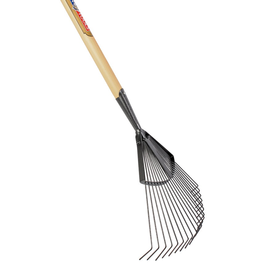 Talen Tools gazonhark, professioneel, 370 x 420 mm, 20-tands, steellengte 140 cm