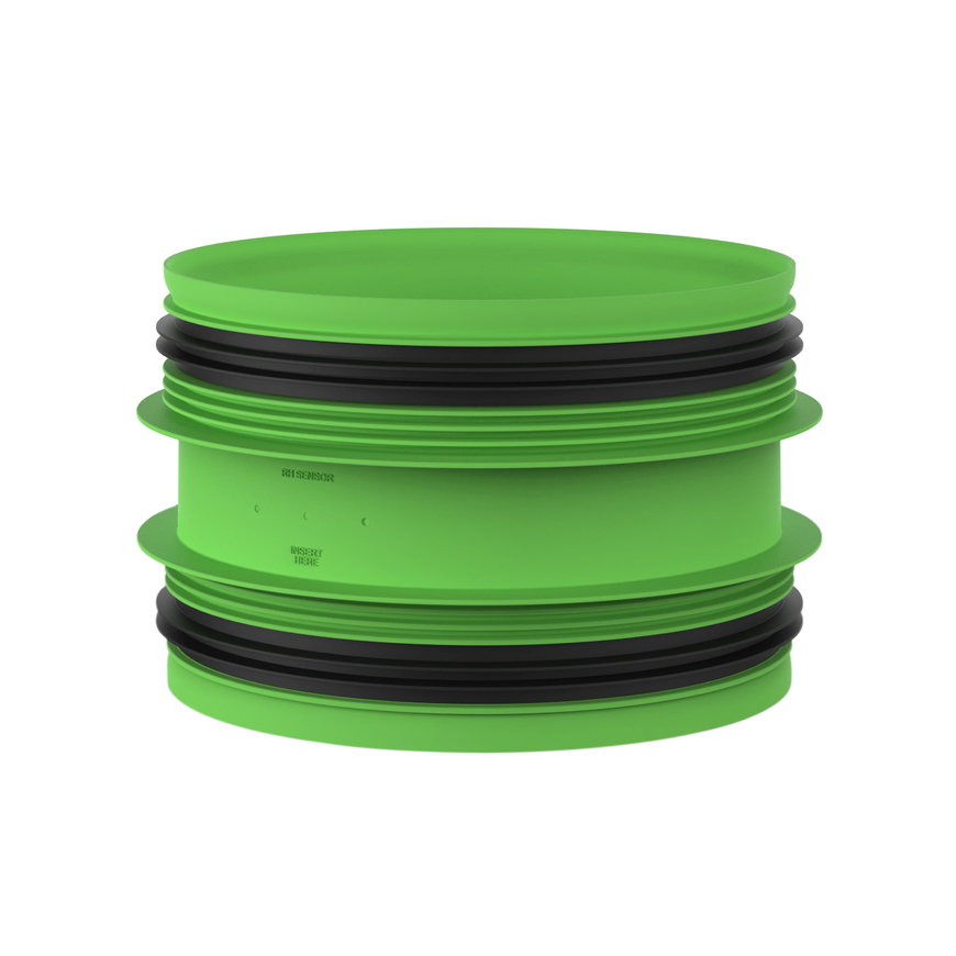 Duco aansluitstuk, rubber afdichting, 180 x 180 mm
