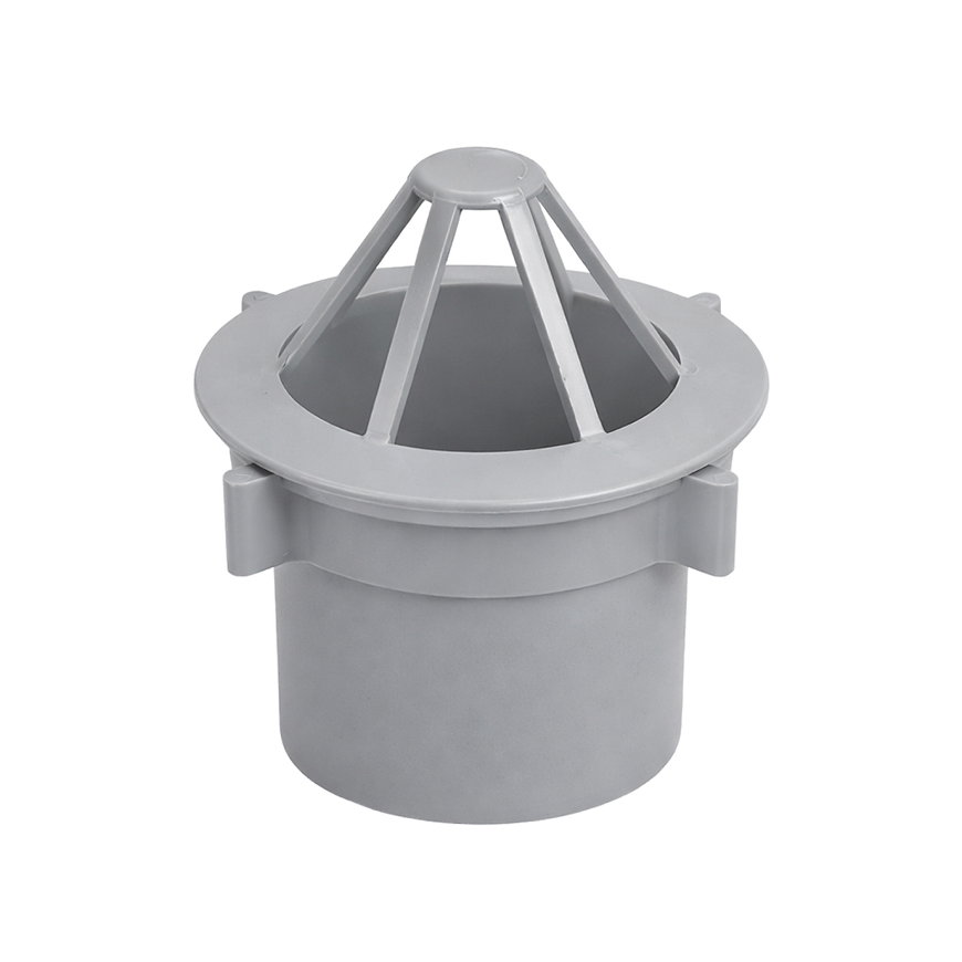 Rawinso gootuitloop met wartel voor bakgoot, polyester, grijs, uitloop 100 mm
