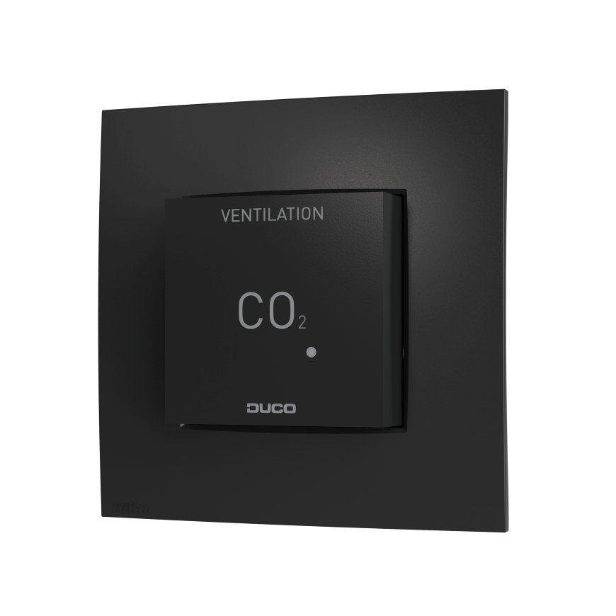 Duco CO² ruimtesensor zonder bediening, RF, zwart