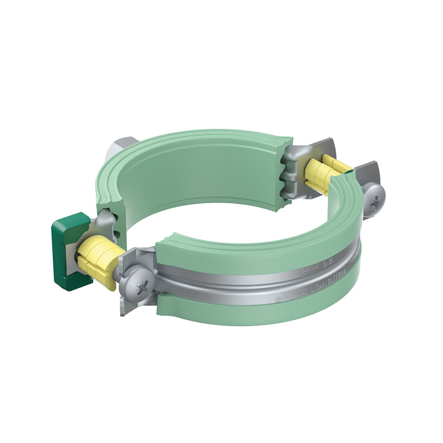 Walraven Bifix pijpbeugel met inlage, 5000 G2, staal, BUP1000, M10, 200 mm
