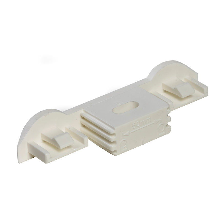 Walraven starQuick duo-wandplaat, polyamide, wit, h.o.h. afstand 50 mm
