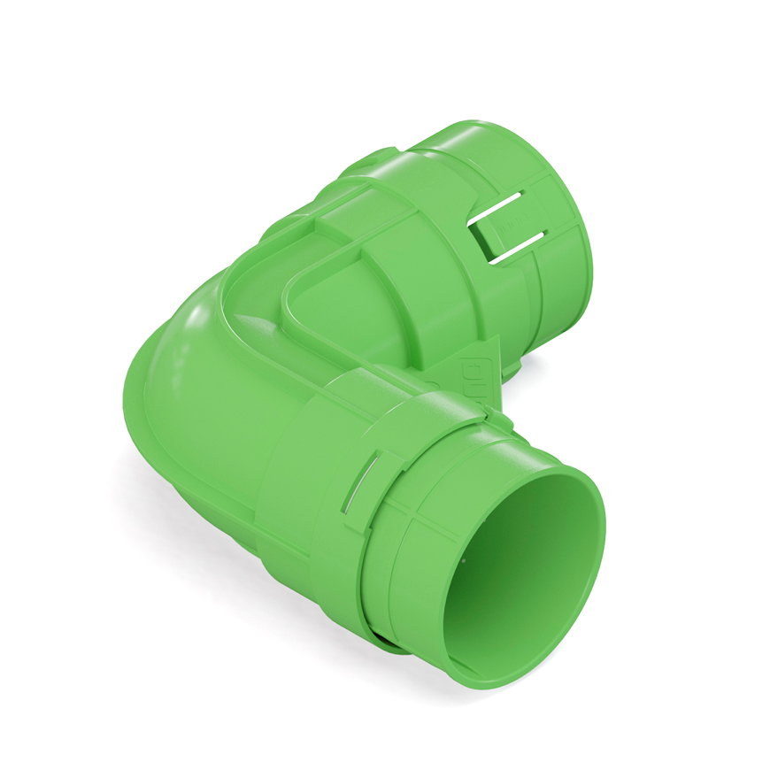 Duco bocht 90°, type DucoFlex, d = 90 mm