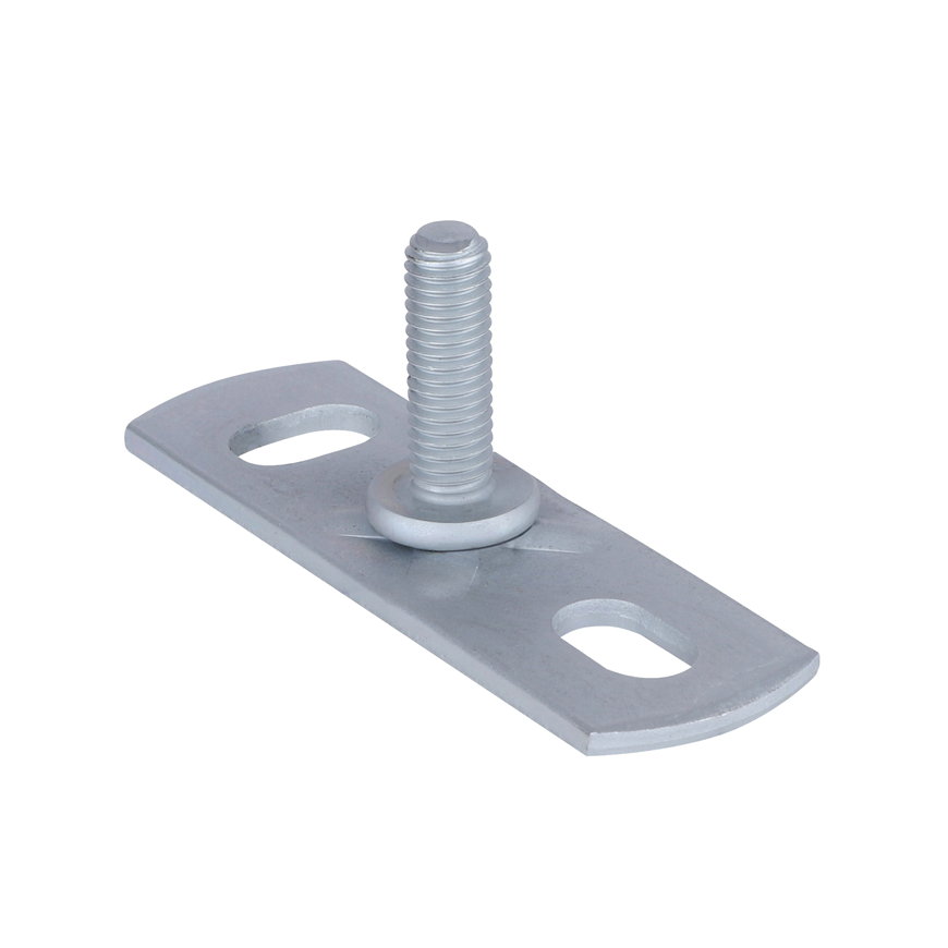 Walraven muurplaat, staal, BUP1000, met gelast draadeind, type 672, M8 x 25 mm