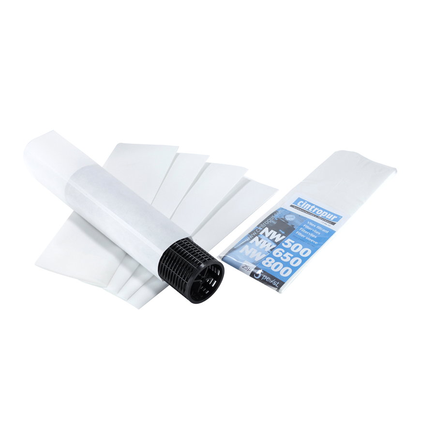 Cintropur filtervlies, 150 micron, NW 50/62/75 en NW 500/650/800, zak à 5 stuks, afwasbaar